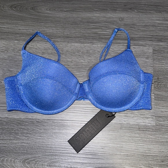 Blue sparkle swimsuit set with bag. - Picture 9 of 13